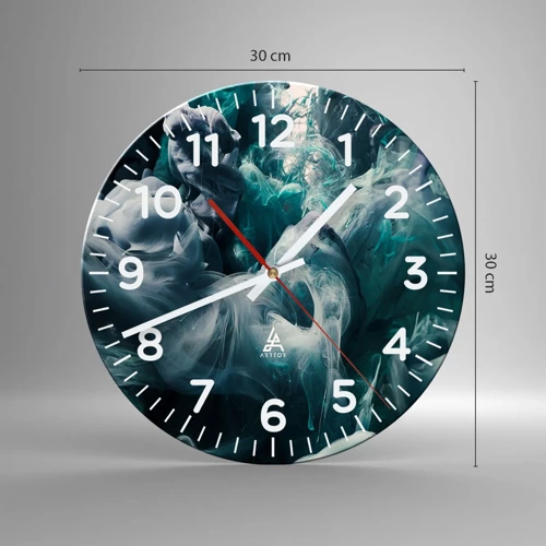 Nástenné hodiny - Pohyb farby - 30x30 cm