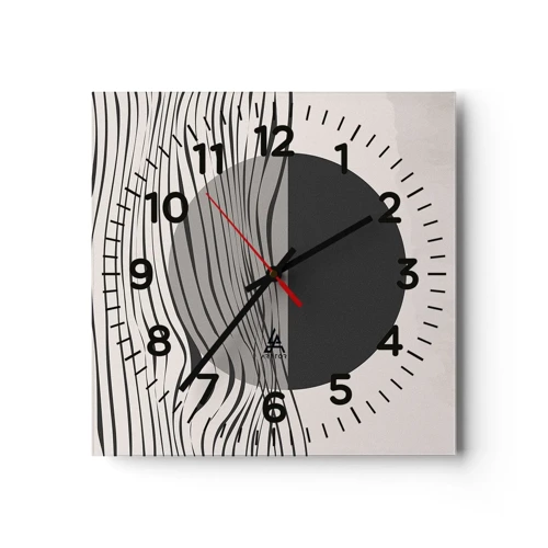 Nástenné hodiny - Polovičná kompozícia - 30x30 cm