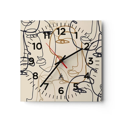 Nástenné hodiny - Portrét znásobený - 40x40 cm