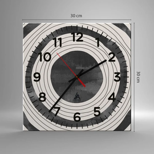 Nástenné hodiny - Presný zásah - 30x30 cm