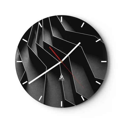 Nástenné hodiny - Priestorový poriadok - 30x30 cm