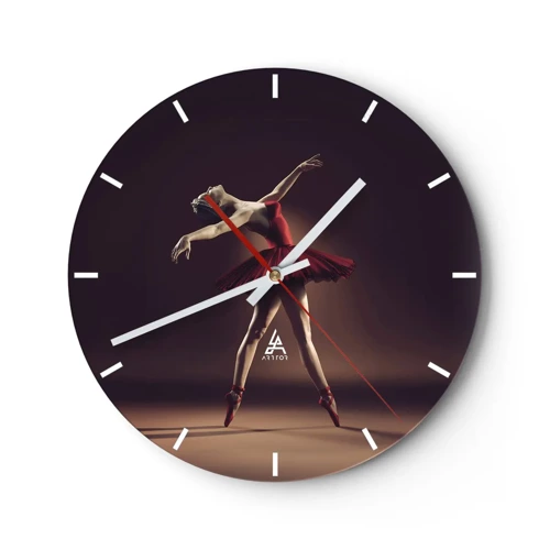 Nástenné hodiny - Prima balerína - 30x30 cm