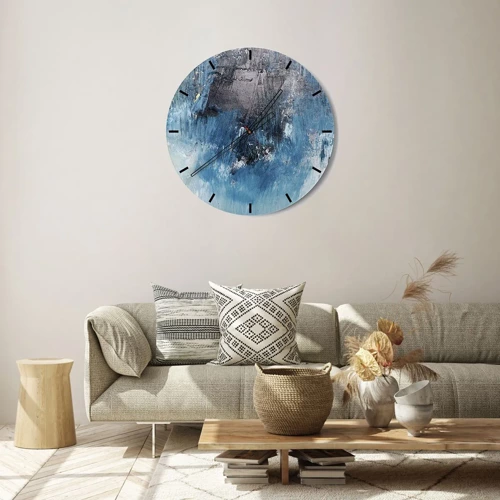 Nástenné hodiny - Rapsódia v modrom - 40x40 cm
