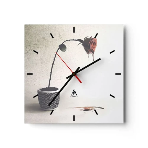 Nástenné hodiny - Rosa dolorosa - 30x30 cm