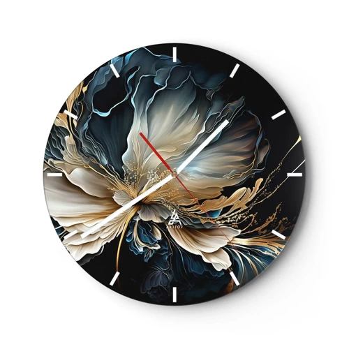 Nástenné hodiny - Rozprávkový kvet papradia - 30x30 cm