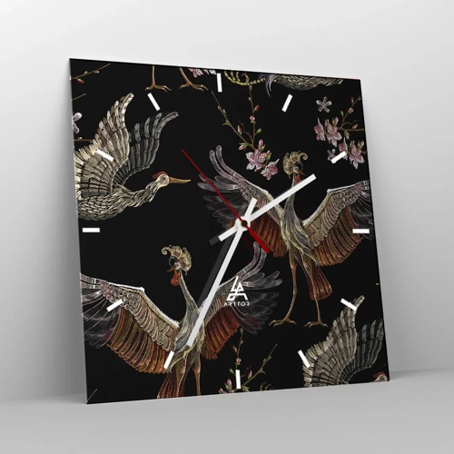 Nástenné hodiny - Rozprávkový vták - 40x40 cm