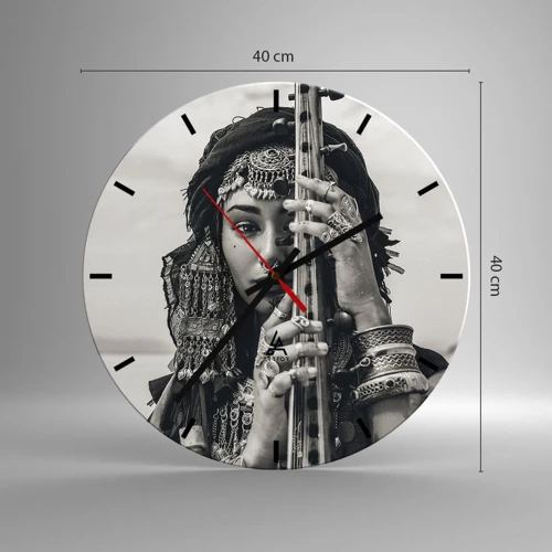 Nástenné hodiny - Samotná hudba orientu - 40x40 cm