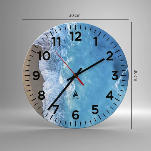 Nástenné hodiny - Sila modrej - 30x30 cm