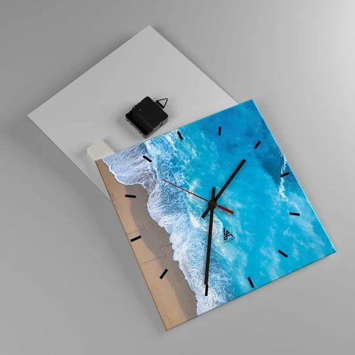 Nástenné hodiny - Sila modrej - 30x30 cm
