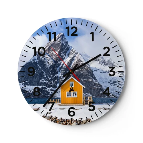 Nástenné hodiny - Škandinávska dovolenka - 30x30 cm