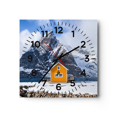 Nástenné hodiny - Škandinávska dovolenka - 40x40 cm