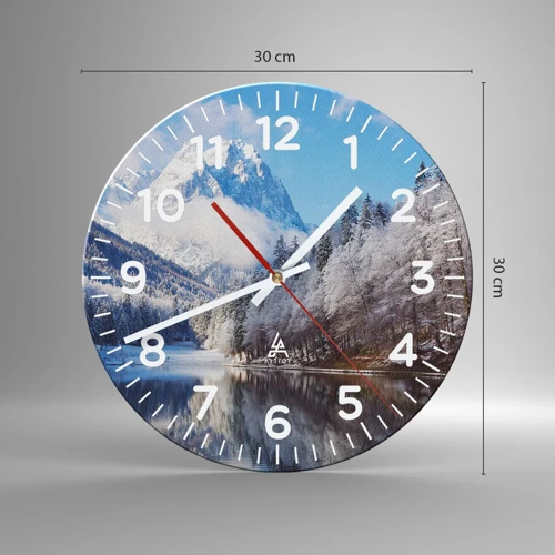 Nástenné hodiny - Snehová stráž - 30x30 cm