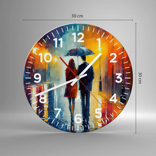 Nástenné hodiny - Spolu – farebná noc - 30x30 cm