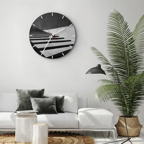 Nástenné hodiny - Surová krása modernizmu - 30x30 cm