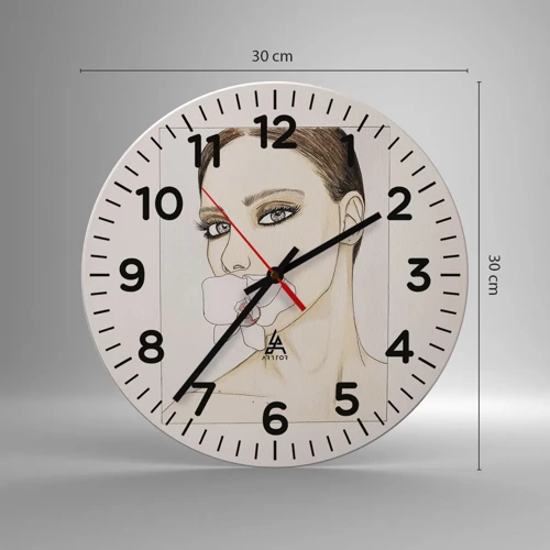 Nástenné hodiny - Symbol elegancie a krásy - 30x30 cm