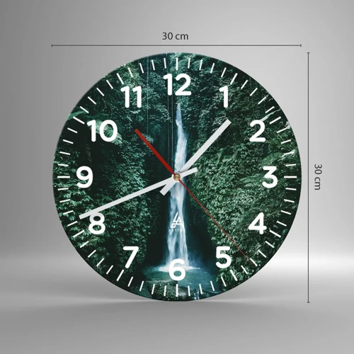 Nástenné hodiny - Tropický prameň - 30x30 cm