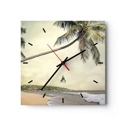 Nástenné hodiny - Tropický sen - 30x30 cm