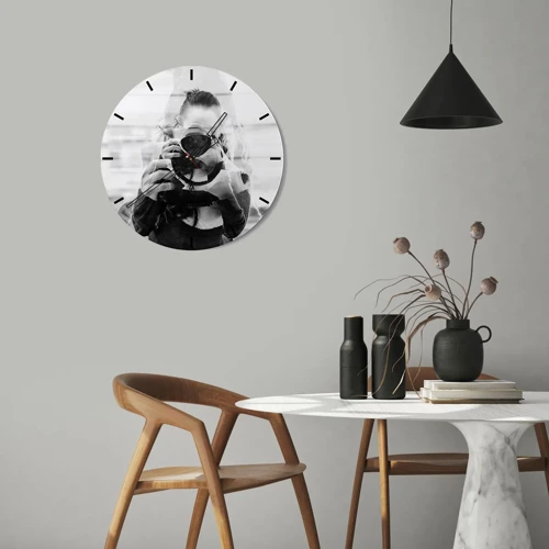 Nástenné hodiny - Tvorca a materiál - 30x30 cm