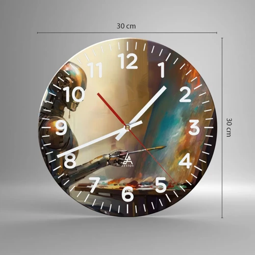 Nástenné hodiny - Umenie budúcnosti - 30x30 cm