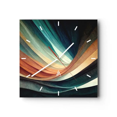 Nástenné hodiny - Utkané z farieb - 30x30 cm