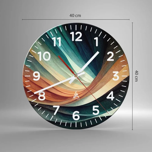 Nástenné hodiny - Utkané z farieb - 40x40 cm