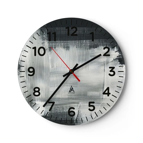 Nástenné hodiny - Utkané zvisle a vodorovne - 40x40 cm