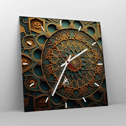 Nástenné hodiny - V arabskom štýle - 30x30 cm