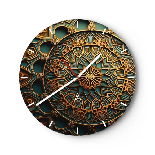 Nástenné hodiny - V arabskom štýle - 30x30 cm