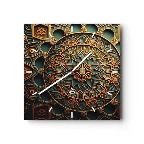 Nástenné hodiny - V arabskom štýle - 40x40 cm