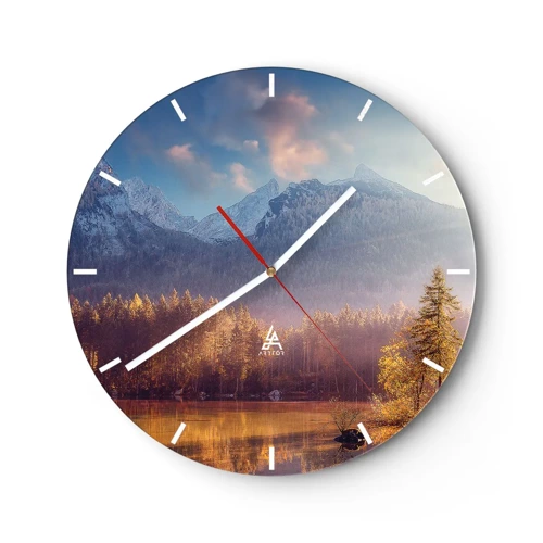 Nástenné hodiny - V horách a údoliach - 30x30 cm