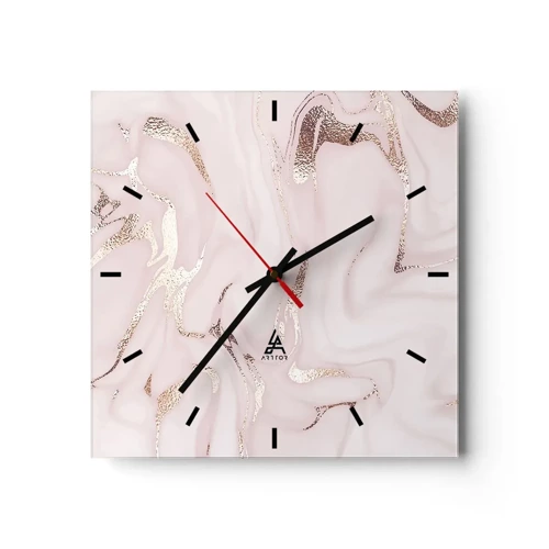 Nástenné hodiny - V ružovom šialenstve - 30x30 cm