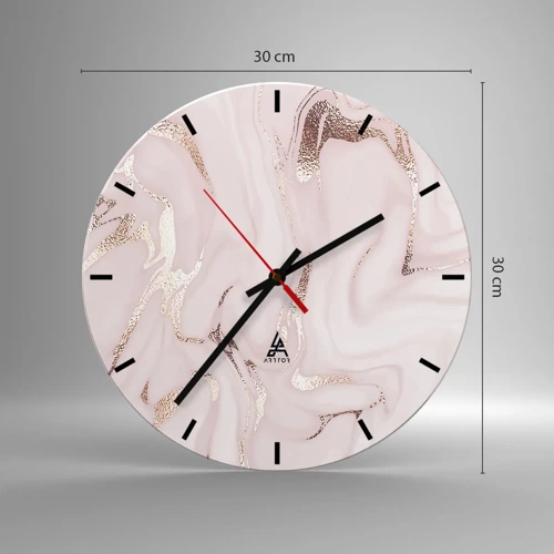 Nástenné hodiny - V ružovom šialenstve - 30x30 cm