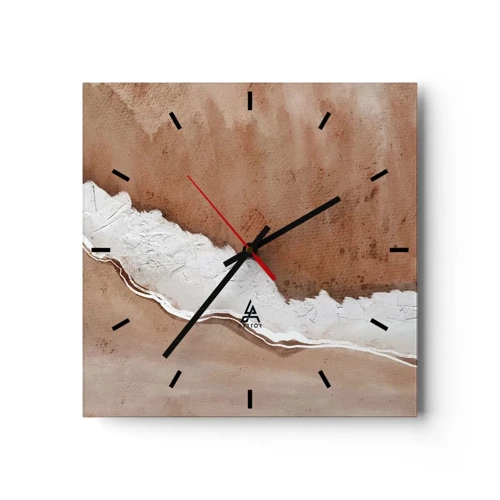 Nástenné hodiny - V zemitých farbách - 30x30 cm