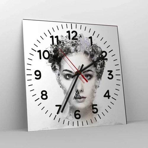 Nástenné hodiny - Veľmi štýlový portrét - 40x40 cm