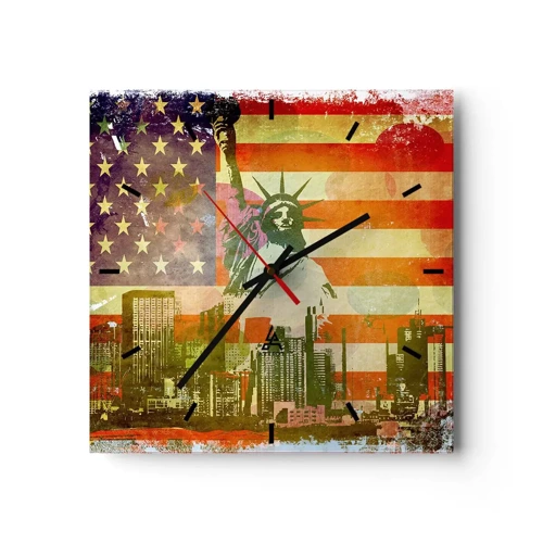 Nástenné hodiny - Viva America! - 30x30 cm