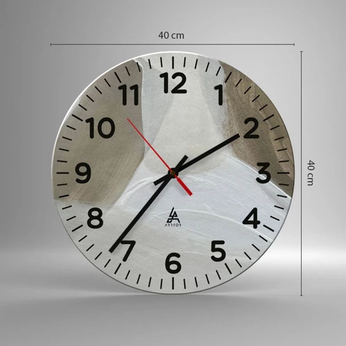 Nástenné hodiny - Vlna bielej - 40x40 cm