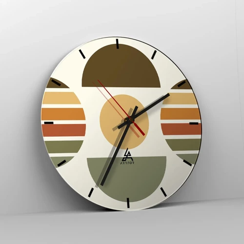 Nástenné hodiny - Vo farbách zeme - 40x40 cm