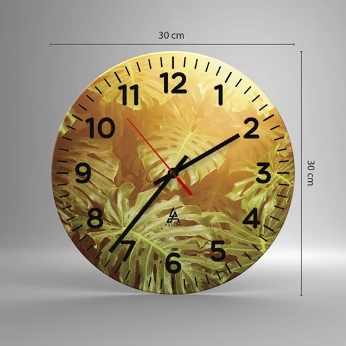 Nástenné hodiny - Vstúpiť do zelene… - 30x30 cm