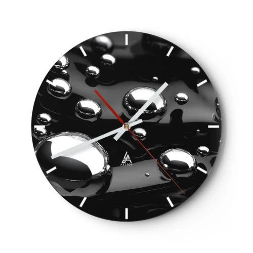 Nástenné hodiny - Z čiernej tône - 30x30 cm