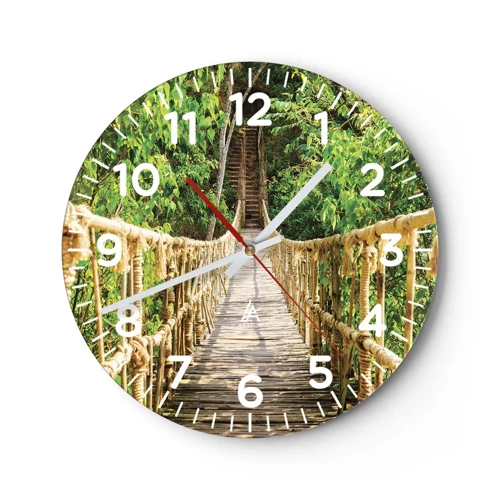 Nástenné hodiny - Zavesený v zelenej - 30x30 cm