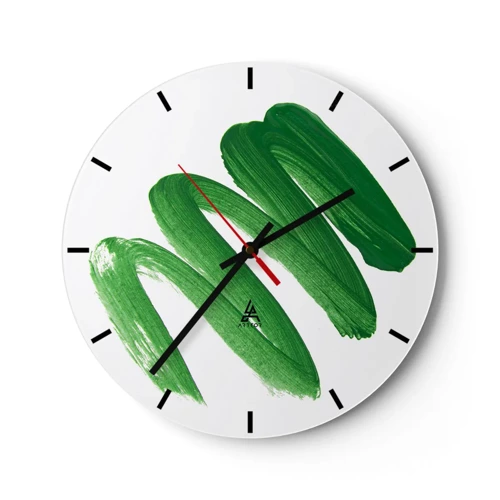 Nástenné hodiny - Zelený žart - 30x30 cm