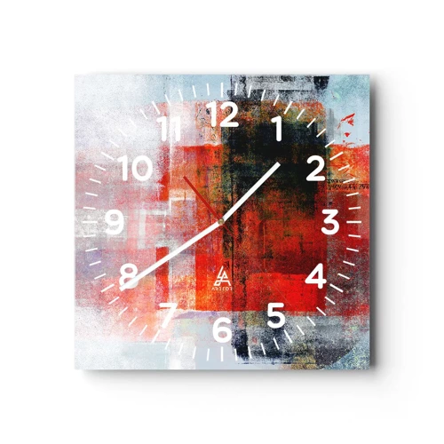 Nástenné hodiny - Žiariaca kompozícia - 40x40 cm