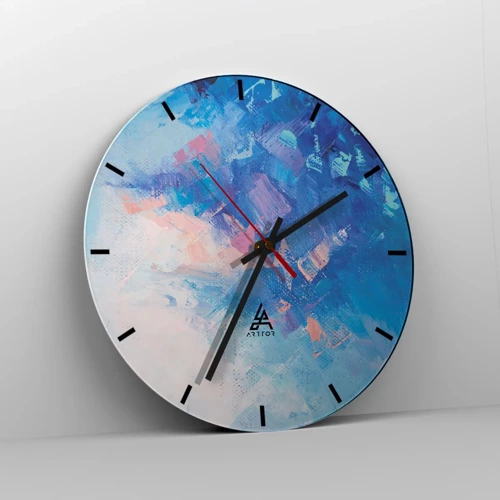 Nástenné hodiny - Zimná abstrakcia - 30x30 cm