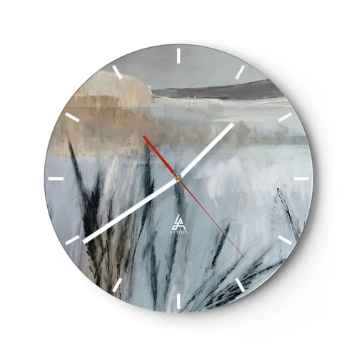 Nástenné hodiny - Zimné polia - 30x30 cm