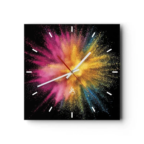 Nástenné hodiny - Zrodenie farieb - 30x30 cm