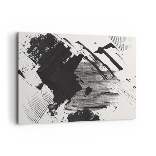 Obraz na plátne - Abstrakcia – expresia čiernej - 100x70 cm
