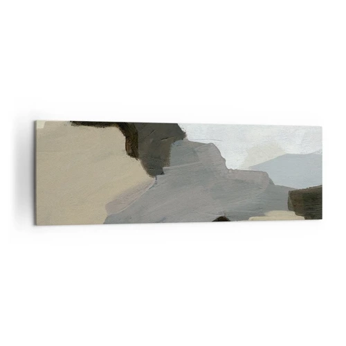 Obraz na plátne - Abstrakcia: križovatka šedej - 160x50 cm