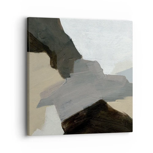 Obraz na plátne - Abstrakcia: križovatka šedej - 30x30 cm