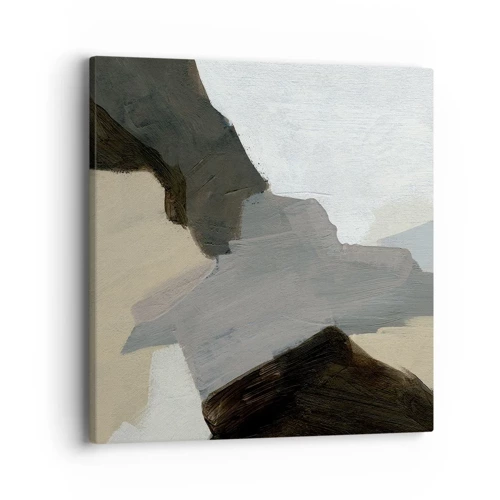 Obraz na plátne - Abstrakcia: križovatka šedej - 40x40 cm