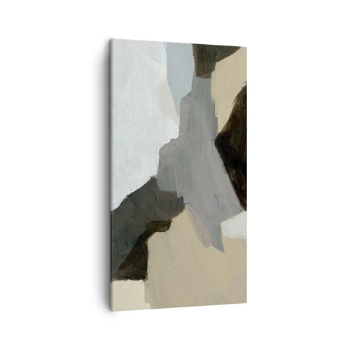 Obraz na plátne - Abstrakcia: križovatka šedej - 45x80 cm